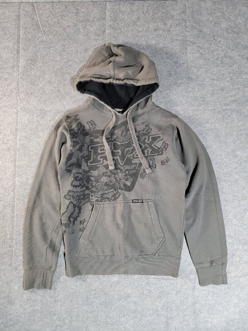 Vintage Y2K Fox Racing Pure Design Magic Grunge Tribal Graphic Pullover Hoodie S